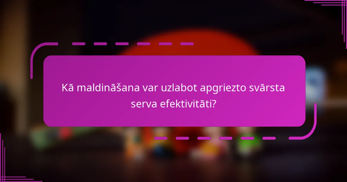 Kā maldināšana var uzlabot apgriezto svārsta serva efektivitāti?