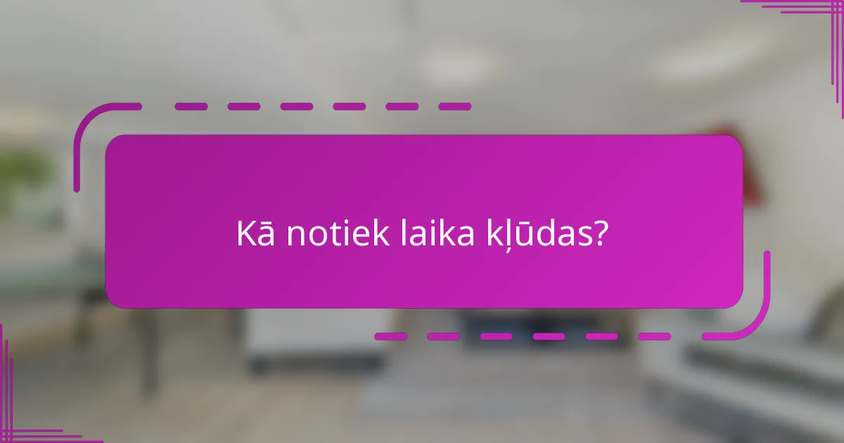 Kā notiek laika kļūdas?