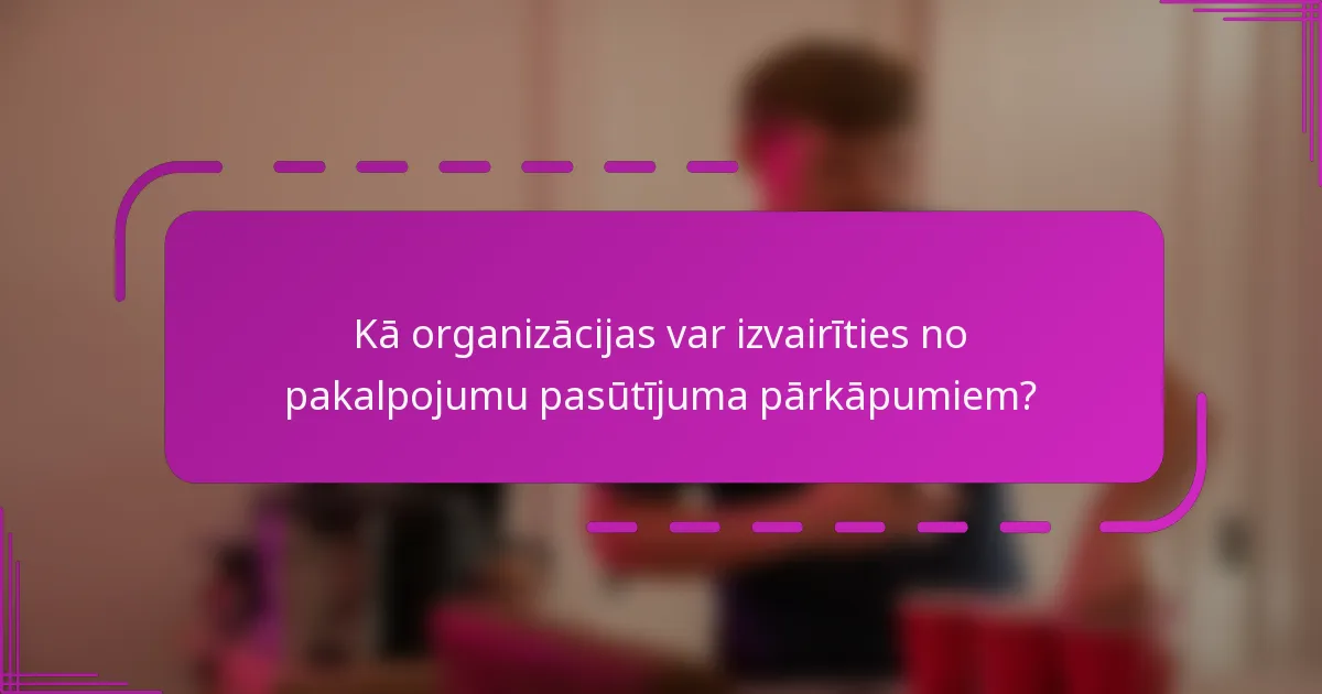 Kā organizācijas var izvairīties no pakalpojumu pasūtījuma pārkāpumiem?
