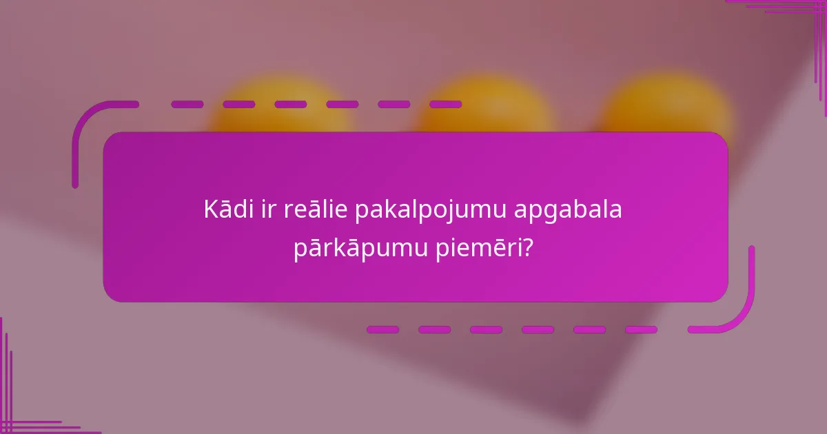 Kādi ir reālie pakalpojumu apgabala pārkāpumu piemēri?