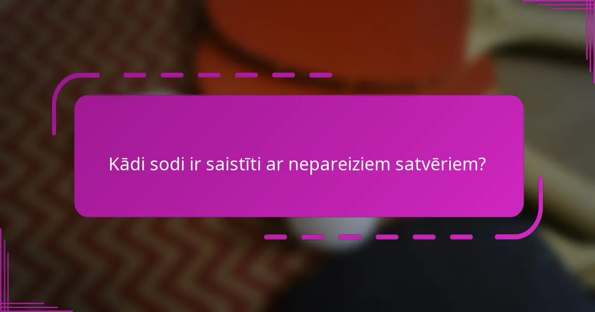 Kādi sodi ir saistīti ar nepareiziem satvēriem?