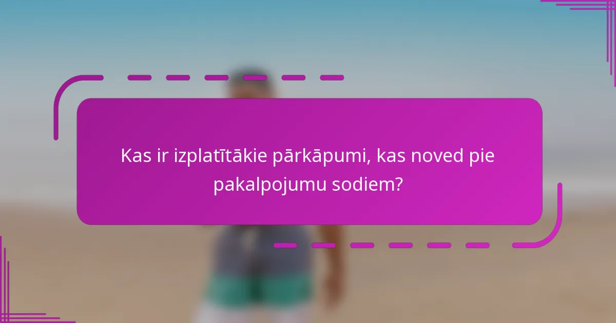 Kas ir izplatītākie pārkāpumi, kas noved pie pakalpojumu sodiem?